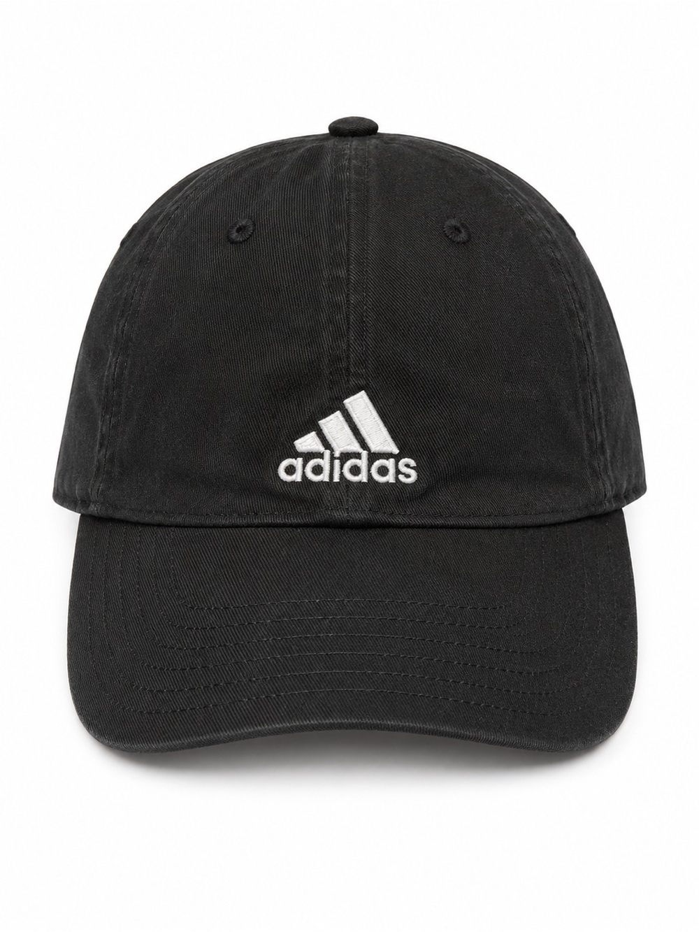 Adidas Unisex Black Cap with White Embroidered Logo